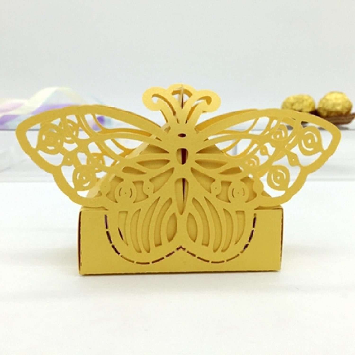 Butterfly Candy Box Laser Cut Paper Delicate Box Customized